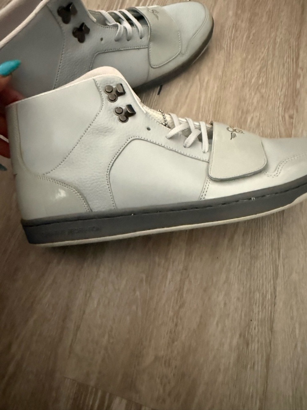 Creative Recreation Cesario Hi XXI Sneakers Gray Patent Leather Sz 13 $100 Y2K - Picture 4 of 13